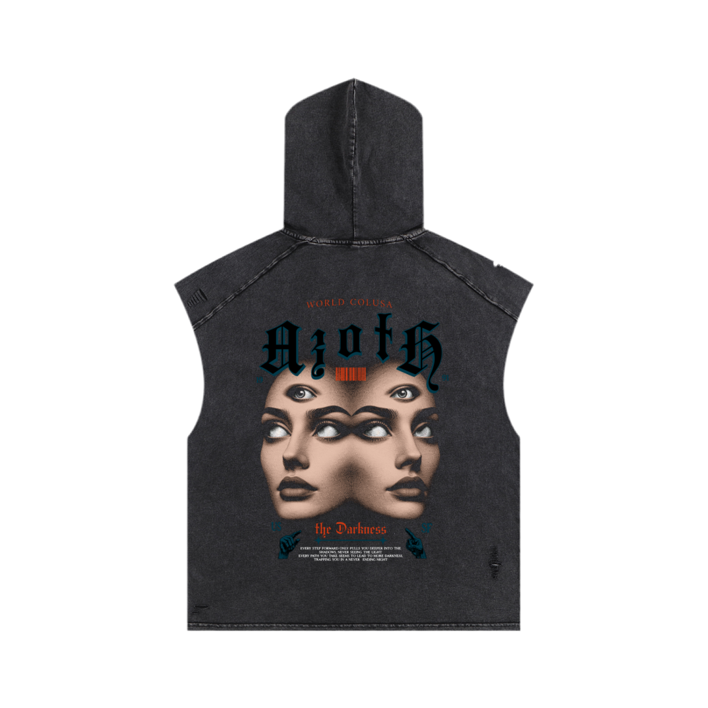 Snow Washed Boxy Hooded Tank Top