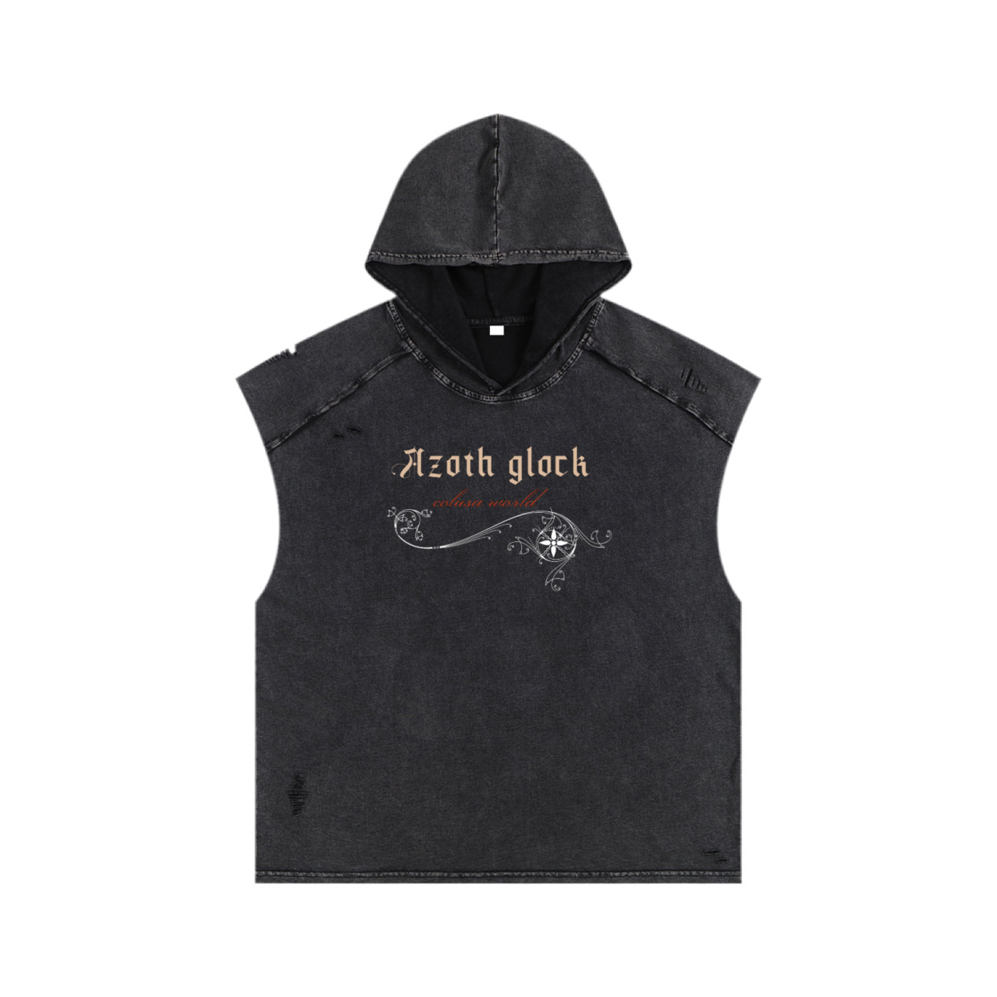 Snow Washed Boxy Hooded Tank Top