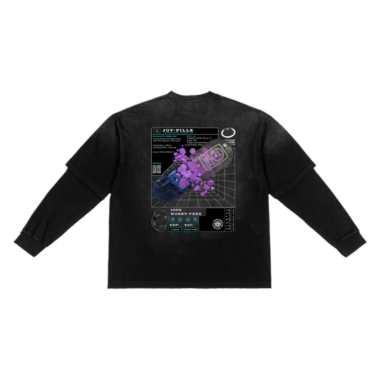 Sunfade Hand-Frayed Faux Two-Piece T-Shirt