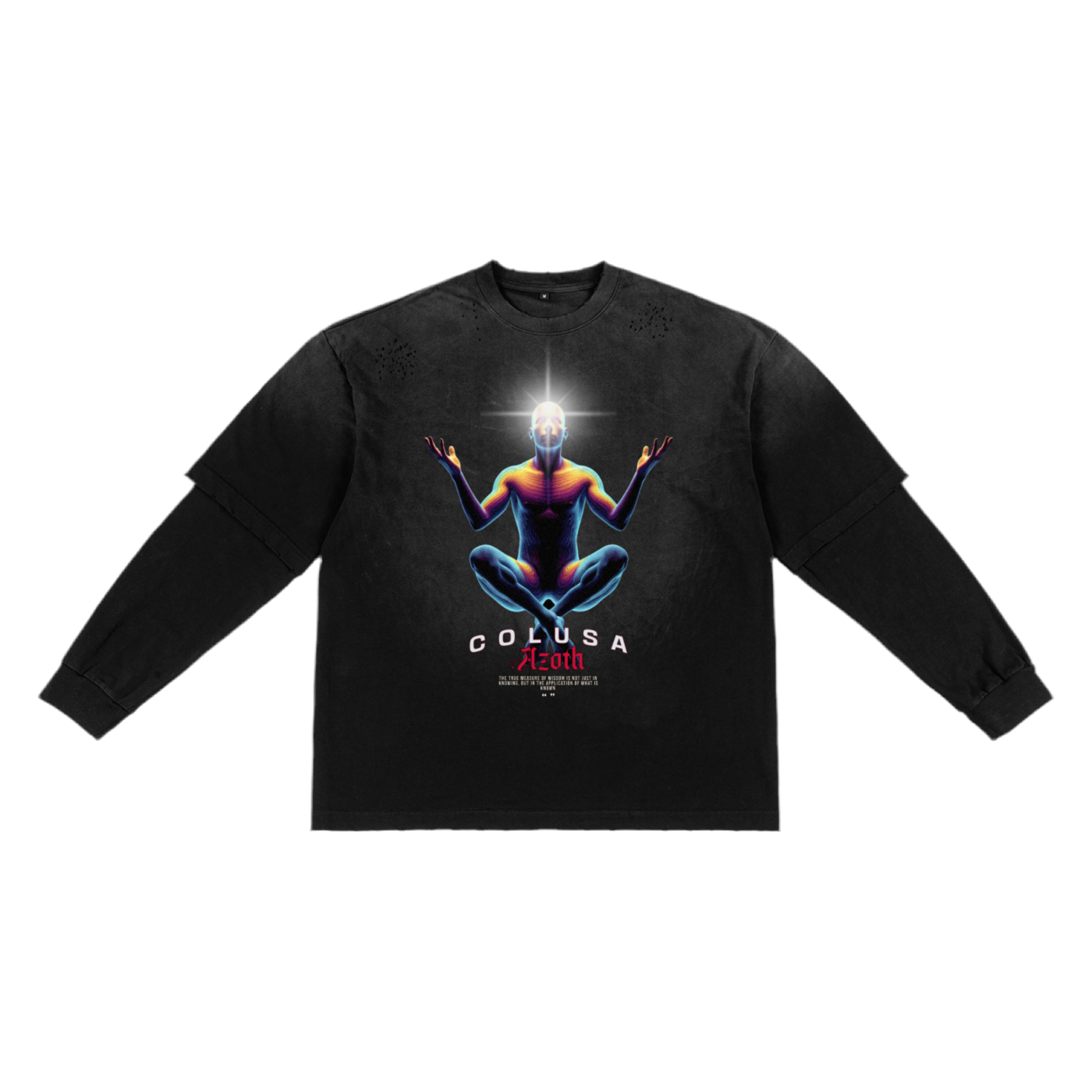Sunfade Hand-Frayed Faux Two-Piece T-Shirt